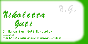 nikoletta guti business card